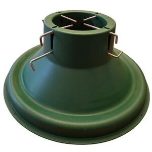Green Plastic Christmas Tree Stand for Live Trees 18 Inch Wide Base 4 Bolts